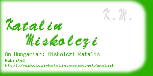 katalin miskolczi business card